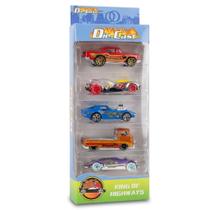 Kit Coleção Carrinho De Ferro Estilo Hot Wheels 05 Peças