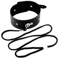 Kit coleira com fivela tira regulável com guia 1m dominatrixxx