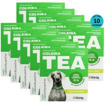 Kit Coleira Contra Pulgas E Carrapatos TEA 327 Cães Grandes König 38g Com 57cm Com 10 unidades