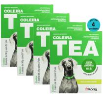 Kit Coleira Contra Pulgas e Carrapatos TEA 327 Cães Grandes König 38g Com 57cm Com 4 un