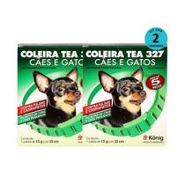 Kit Coleira Contra Pulgas E Carrapatos TEA 327 Cães Pequenos König 13g Com 33cm Com 2 unidades Kit Coleira Contra Pulgas E Carrapatos TEA 327 Cães Pequenos König 13g Com 33cm Com 2 unidades
