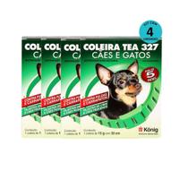 Kit Coleira Contra Pulgas E Carrapatos TEA 327 Cães Pequenos König 13g Com 33cm Com 4 unidades Kit Coleira Contra Pulgas E Carrapatos TEA 327 Cães Pequenos König 13g Com 33cm Com 4 unidades