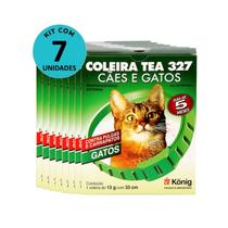 Kit Coleira Contra Pulgas e Carrapatos TEA 327 Gatos König 13g com 33cm Com 7 unidades Kit Coleira Contra Pulgas e Carrapatos TEA 327 Gatos König 13g com 33cm Com 7 unidades