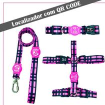 Kit Coleira Peitoral Guia G-GG chip Localizador App QR code Kit Coleira Peitoral Guia G-GG chip Localizador App QR code