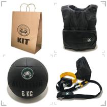 Kit Colete 10kg + TRX + Wall Ball 6kg - Crossfitinho Acess. Fitness
