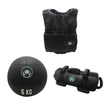 Kit Colete 5Kg + Power Bag 5Kg + Wall Ball 6Kg