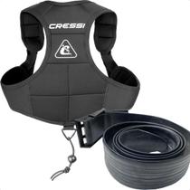 Kit Colete de Neoprene Cressi Weight Mergulho Com Cinto Pk Kit Colete de Neoprene Cressi Weight Mergulho Com Cinto Pk