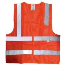 Kit Colete Refletivo Blusão Laranja C/ Bolso G 4 Unidades - PLASTCOR