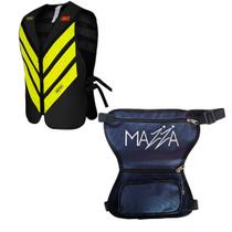 Kit Colete Refletivo Imetro + Pochete de Perna Mazza Para motoboy Kit Colete Refletivo Imetro + Pochete de Perna Mazza Para motoboy