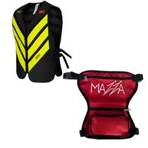 Kit Colete Refletivo Imetro + Pochete de Perna Mazza Para motoboy Kit Colete Refletivo Imetro + Pochete de Perna Mazza Para motoboy