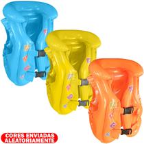 Kit Colete Tamanho G E Bola Inflável Infantil Para Piscinas Kit Colete Tamanho G E Bola Inflável Infantil Para Piscinas