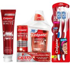 Kit Colgate Creme Dental 140g + Escova Dental Leve 2 Pg 1 + Enxaguante Bucal 500ml - Grátis 1 Creme