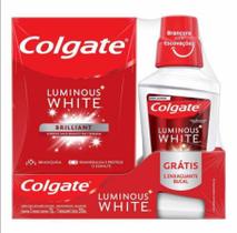Kit Colgate Luminous White Compre 3 Cremes Dentais 70G Leve 1 Enxaguante Bucal 250ML