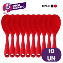 Kit Colher Arroz Silicone Cabo Curto Para Panela Elétrica Antiaderente Multiuso Preparar E Servir Kit Colher Arroz Silicone Cabo Curto Para Panela Elétrica Antiaderente Multiuso Preparar E Servir
