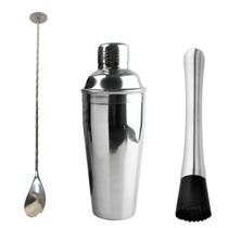 Kit Colher Bailarina Coqueteleira Cobbler Macerador Inox NLS