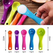Kit Colher De Medir Cozinha 5 Colheres Medidoras Linha Luxo