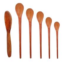 Kit Colher De Pau Madeira Modelos Diversos 6 Peças Kit Colher De Pau Madeira Modelos Diversos 6 Peças