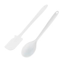 Kit Colher e Espátula Grande Profissional Branca Weck