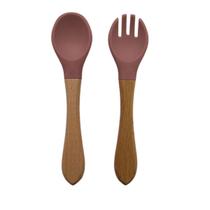 Kit Colher Em Silicone Imp - Marsala Bambu - Letoy