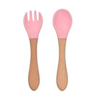 Kit Colher Em Silicone Imp - Rosa Bambu - Letoy