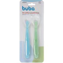 Kit Colher Infantil Ponta Silicone Bebês Anatomica BPA Free 2 Pecas