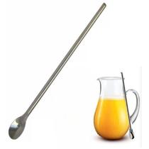 Kit Colher Para Mexer Bebidas Sucos Coquetel Em Aço Inox 30CM