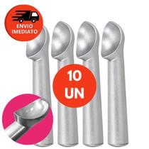 Kit Colher Pegador Concha Alumínio Fosco Bola Sorvete Açaí Sobremesa Sorveteria Kit Colher Pegador Concha Alumínio Fosco Bola Sorvete Açaí Sobremesa Sorveteria