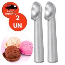Kit Colher Pegador Concha Alumínio Fosco Bola Sorvete Açaí Sobremesa Sorveteria Kit Colher Pegador Concha Alumínio Fosco Bola Sorvete Açaí Sobremesa Sorveteria