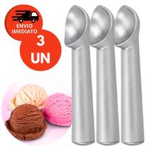 Kit Colher Pegador Concha Alumínio Fosco Bola Sorvete Açaí Sobremesa Sorveteria Kit Colher Pegador Concha Alumínio Fosco Bola Sorvete Açaí Sobremesa Sorveteria