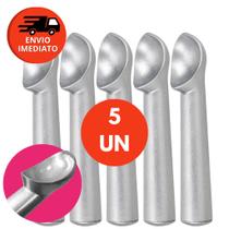 Kit Colher Pegador Concha Alumínio Fosco Bola Sorvete Açaí Sobremesa Sorveteria Kit Colher Pegador Concha Alumínio Fosco Bola Sorvete Açaí Sobremesa Sorveteria