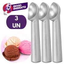 Kit Colher Pegador Para Sorvete Açaí Em Alumínio Maciço Polido Profissional Sorveteria Kit Colher Pegador Para Sorvete Açaí Em Alumínio Maciço Polido Profissional Sorveteria