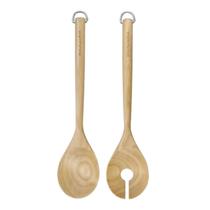Kit Colher Servir Salada Madeira Bétula Ecológica KitchenAid Kit Colher Servir Salada Madeira Bétula Ecológica KitchenAid