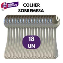 Kit Colher Sobremesa Aço Inox Premium Conjunto Talher Jogo Com 12 ou 18 Un