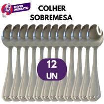 Kit Colher Sobremesa Aço Inox Uso Diário Conjunto Talher Jogo