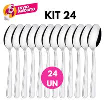 Kit Colher Sopa Mesa Talher Inox Conjunto Dia a Dia Jantar Refeição Bar Hoteis Restaurante Jogo Kit Colher Sopa Mesa Talher Inox Conjunto Dia a Dia Jantar Refeição Bar Hoteis Restaurante Jogo