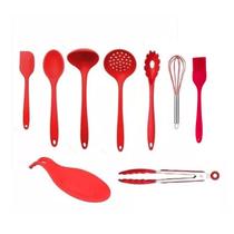 Kit Colheres 10 Peças Utensílios Inteiramente De Silicone