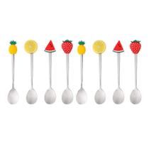 Kit Colheres De Chá 8 Peças Frutinha Fofinha Decoração Mesa