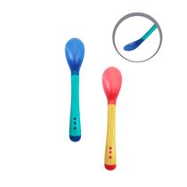 Kit Colheres De Silicone Sensor Temperatura Para Bebê 2un
