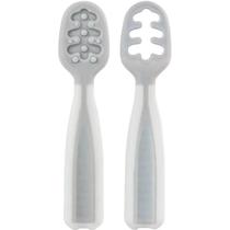Kit Colheres Infantil Treinamento Com 2 Und Cinza Buba