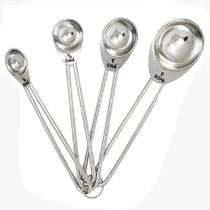 Kit Colheres Medidoras 4 Peças Inox Medidas Cozinha
