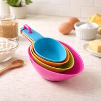 Kit Colheres Medidoras Coloridas para Cozinha Conjunto Medidores Culinários Medidas Precisão para Receitas Confeitaria Farinha Açúcar Ingredientes Kit Colheres Medidoras Coloridas para Cozinha Conjunto Medidores Culinários Medidas Precisão para Receitas Confeitaria Farinha Açúcar Ingredientes