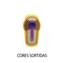 Kit colheres medidoras com 6 peças coloridas Kit colheres medidoras com 6 peças coloridas