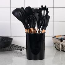 Kit Colheres Silicones 12 Peças Copo Colher Espátula Concha Suporte Cozinha Kit Colheres Silicones 12 Peças Copo Colher Espátula Concha Suporte Cozinha