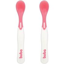 Kit colheres termossensivel rosa buba