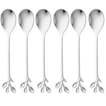 Kit Colherzinhas Leaf (6 Peças) Prata