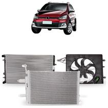 Kit Colisão Spacecross 1.6 Flex Automático 2015 A 2018 Radiador Condensador e Eletroventilador