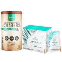 Kit Collagen Pro - 450G - Colágeno Body Balance - Nutrify + Aminnu Tangerina 10G 30 Sachês