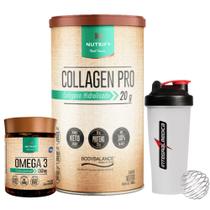 Kit Collagen Pro - 450G Colágeno Body Balance + Ômega 3 - 120 Cáps - Nutrify + Coqueteleira - IM