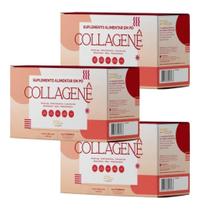 Kit Collagenê Sabor Cranberry Com 3 Unidades De 30 Sachês Com 10g Cada