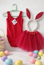 Kit collan saia tule tiara coelho paetê